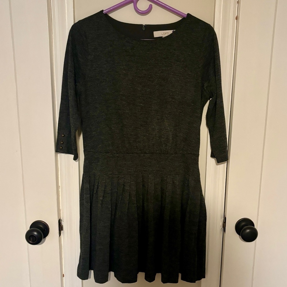 LOFT Pleated Dress in Petite